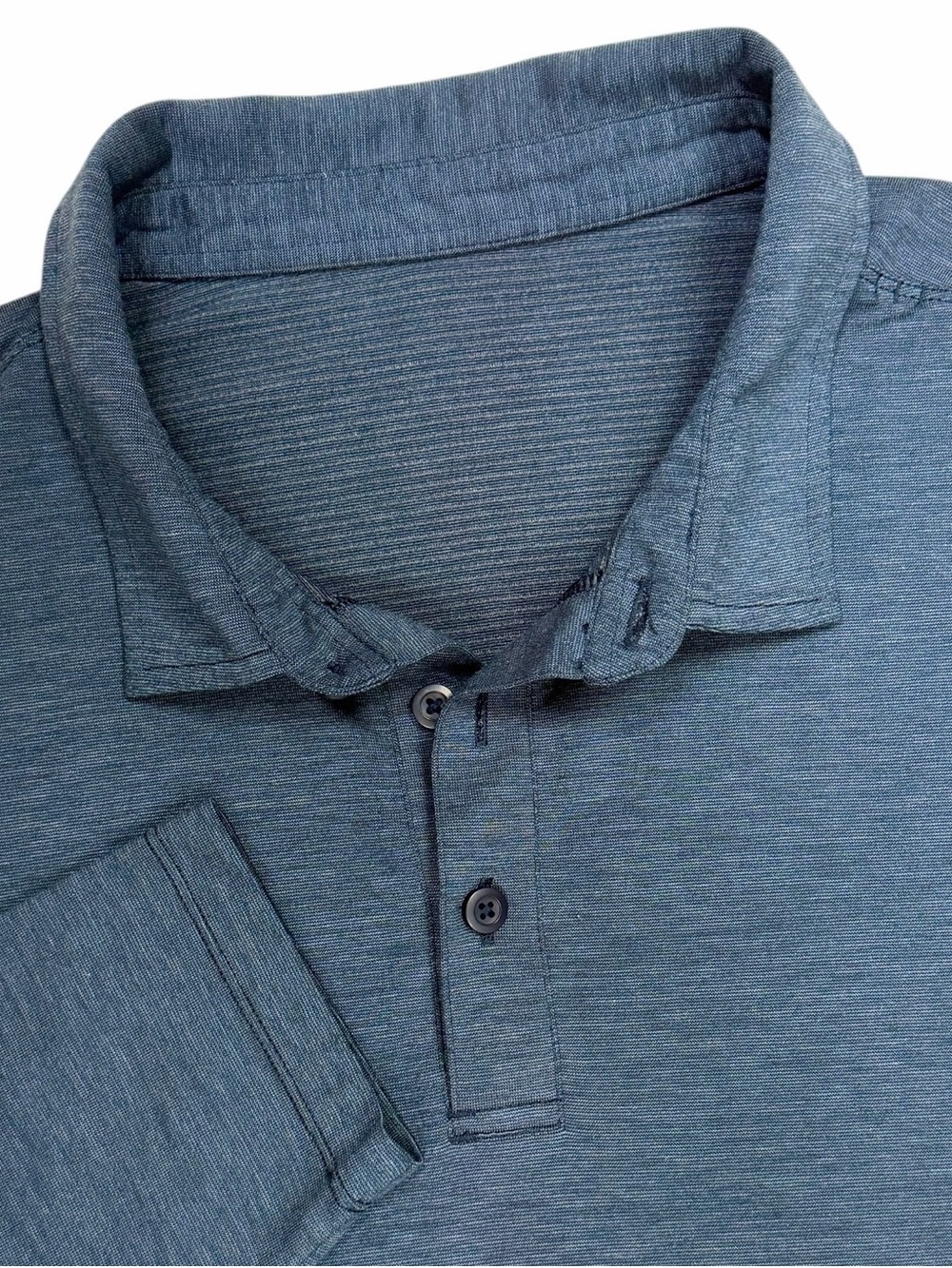 Lululemon Polo Shirt Mens XL Blue Evolution Performance Stretch Golf Athletic